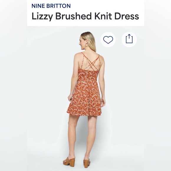 Nine Britton Burnt Orange Strappy Sundress - Picture 5 of 6